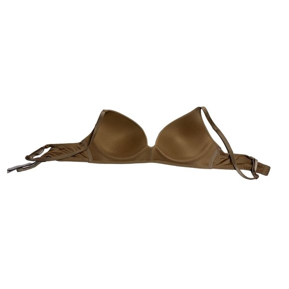 Victoria Secret No Underwire Lightly Padded T-shirt Push Up Nude / Tan Bra Size - Picture 2 of 4